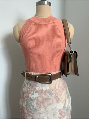 ARITZIA NWOT Coral Knit Halter Tank Top